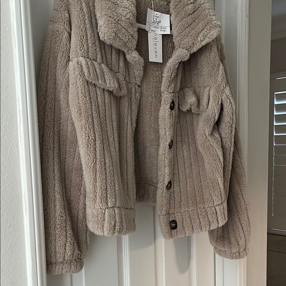 Beige Fuzzy Jacket